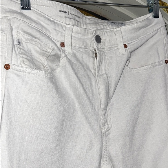 AG Adriano Goldschmied Kinsley High Rise Raw Edge Crop Boot Distressed Jeans 29 - Picture 6 of 9